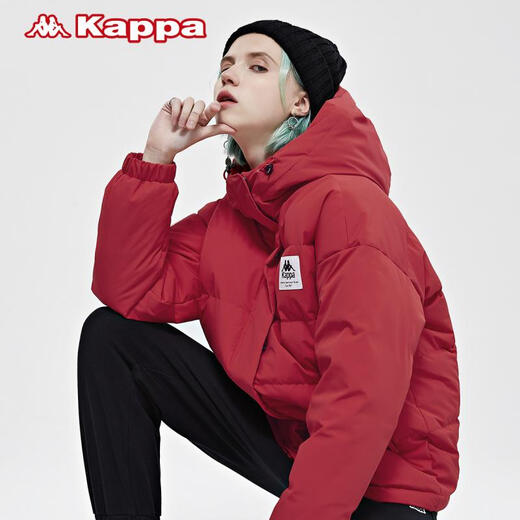 Kappa Women's Sports Down Jacket Hiver Cabille épaissie Vêtements d'automne et d'hiver K0962YY04 Sunrise Orange-736 XL