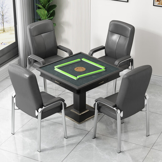 Youqixin sturdy office meeting and negotiation chair hotel conference room comfortable sedentary leisure chair chess and card room thickened mahjong chair gentleman black