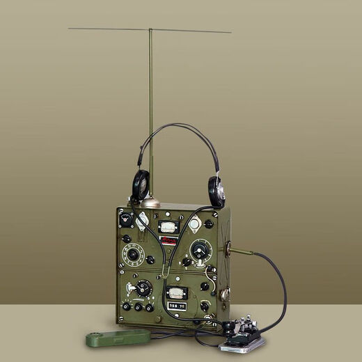 Telegramm Vintage-Sendermodell Eisen Retro Nostalgic Radio Ornamente Anti-japanische Film- und Fernsehbühne Props 1369 Modelle