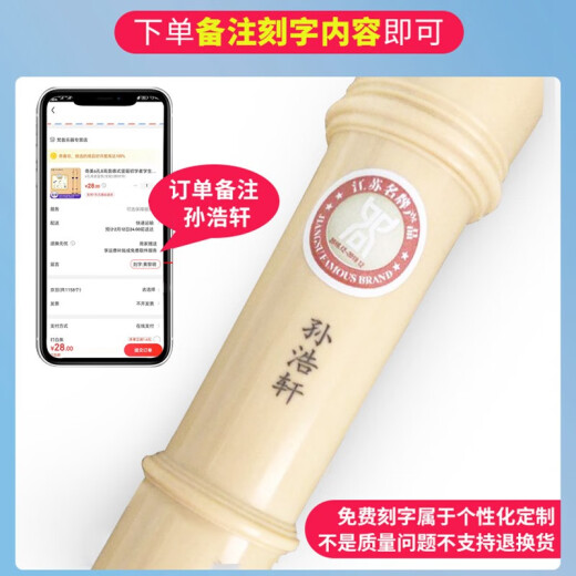 奇美竖笛子8孔6亲情树小状元学生用德式高音儿童初学入门小博士小伙伴 德式六孔F调马卡龙紫色+教材