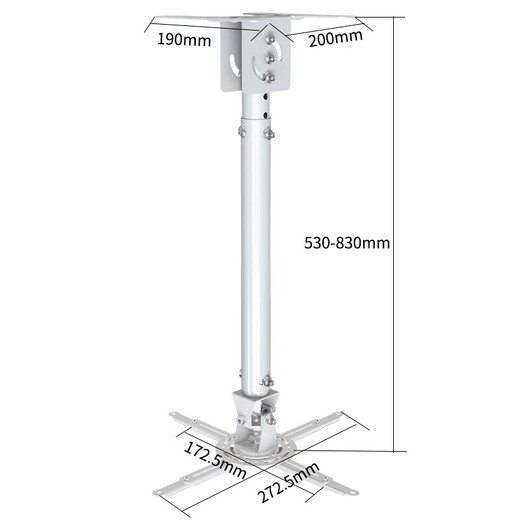 NB ergonómico Wanjia Niu T718-2 T718-4 T817-60 Rack colgante de colgantes Varilla de aluminio [T718-2] 53-83cm Telescópico [blanco]