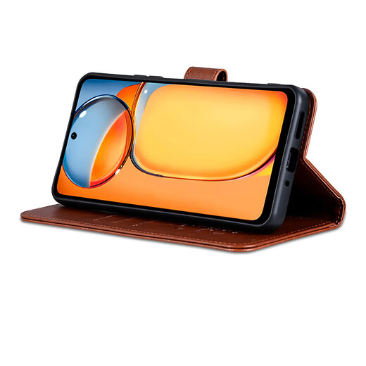 AZNS vivo S20 5G mobile phone case flip-fitting leather case protection anti-fall V2429A front and rear full cover soft case side-turning card wallet-style retro business men and women new style brown model vivo S20 5G
