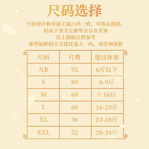 婴芽（YINGYA）萌芽纸尿裤NB码46片【1-3kg】 婴儿超薄干爽尿不湿男女宝宝通用