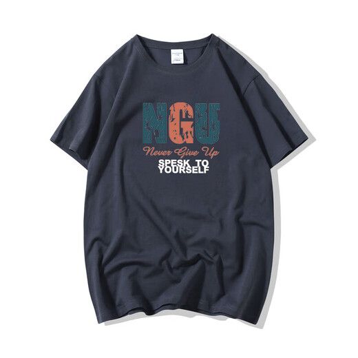 Gzat Hong Kong Brand Trendy T-shirt à manches courtes Hong Kong Kong Coton Coton à demi-manche T-shirt Summer Shirt Couple de couple T-shirt noir-687 XXL