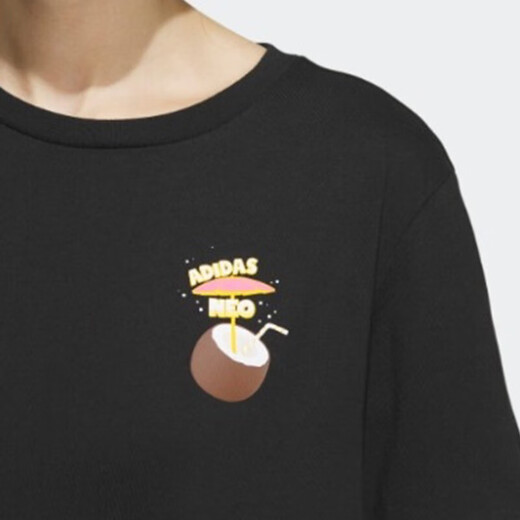 阿迪达斯 （adidas）Neo短袖女装夏季新款健身训练运动服休闲时尚透气圆领T恤衫IP3880 IP3878 XL