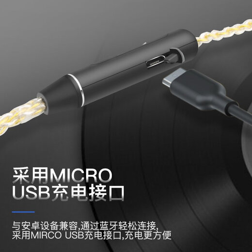 雅高聆（ACROLINK）适用于AKGN5005MMCX蓝牙5.0耳机升级线0.78颈挂式运动线控带麦 mmcx/榭兰图/舒尔846/535