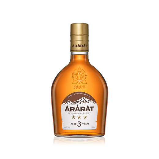 Ararat (Ararat) Kyokura Gift Новые 3 года Armenia Original Bottle Импортированная бренди 3 звезды 200 мл 1 бутылка