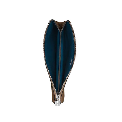 Hermes (HERMES) women's bag, simple, fashionable, solid color, classic cosmetic bag, wear-resistant, versatile, large capacity clutch, brown