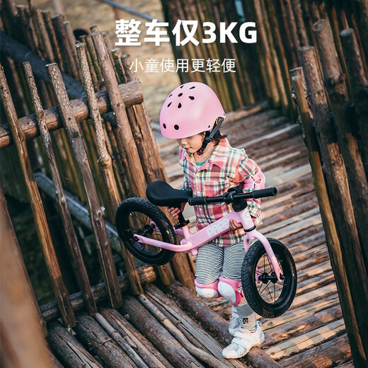 PAPABIKE平衡车儿童滑步车入门款12寸无脚踏自行车1-3岁宝宝2-6岁两轮礼物 绿色【12寸】
