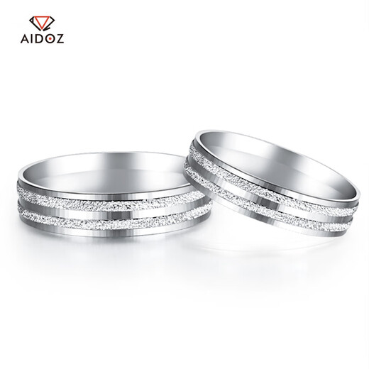 Aido diamond pt950 platinum ring platinum couple ring men and women wedding ring can be customized to give to girlfriend PT950 closed 21# single weight 5.6-5.8 grams