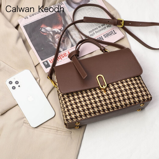 CALWAN KEODH官网包包女包新款斜挎包大容量轻奢手提生日礼物送女友老婆 【咖啡色】时尚百搭实用走心女生闺蜜