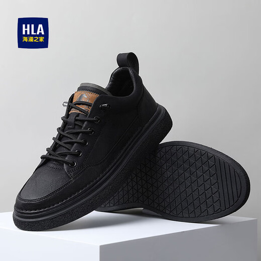 Heilan House Men's Business Casual Shoes Men's Shoes 2025 Spring and Autumn New Breathable Versatile Sneakers Men's Soft Sole Work Shoes Men's Black Low Top 42