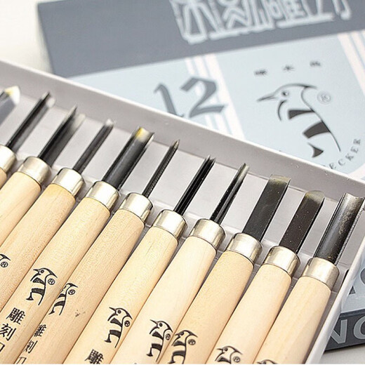 Woodpecker carving knife woodcut printmaking tool carving seal cutting tool art rubber student handmade woodworking wood carving 3-piece set
