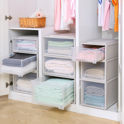 Armoire de rangement Tiroir Armoire en plastique Armoire de rangement Armoire de rangement combinaison multicouche Armoire d'exportation épaissie Modèle Nordic Metter 47 Deep 3923 Hauteur à deux montants