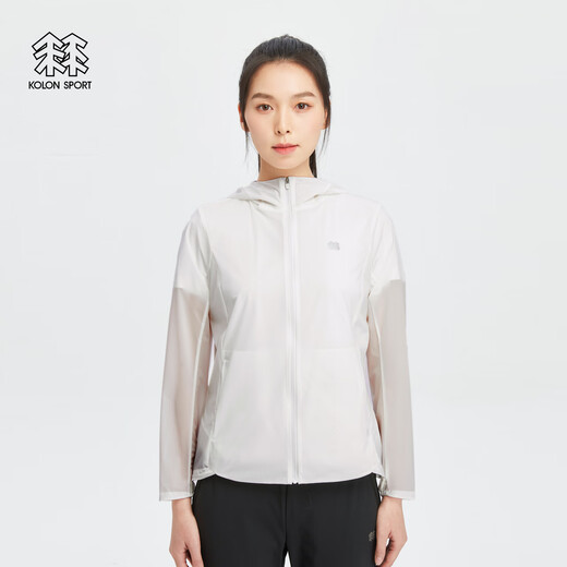 KOLON SPORT/Kolon Skin Jacket Chaqueta para mujer ligera AIR-LIGHT resistente al desgaste e impermeable LKJK4MN104-IV Marfil Blanco S 160/84A