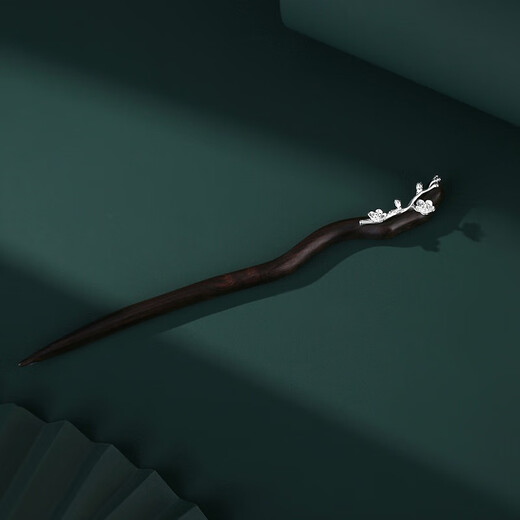 Su Shiliu silver hairpin antique rosewood hairpin Hanfu cheongsam hair accessories headdress Valentine's Day birthday gift for girlfriend and wife Aoxue Hanmei