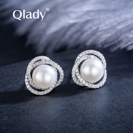 Qlady Freshwater Pearl Earrings Women's 2025 New Silver Pearl Earrings High-end Earrings Birthday Gift for Wife