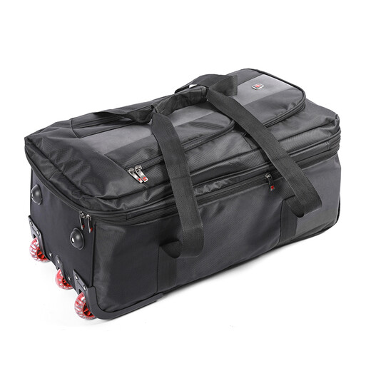 DITD DESIGN IN THE DESIGN可扩展大容量拉杆包航空托运包可折叠上学出国旅行包长短途行李袋 灰色 中号28寸（需托运）