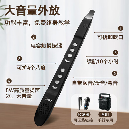 前谷电吹管乐器十大品牌初学者老年葫芦丝萨克斯笛子吹奏乐器节日礼物 【升级款】黑色+标配