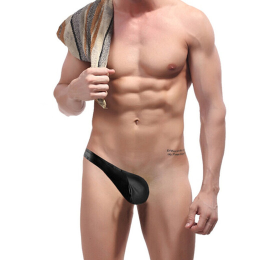 Sexy underwear, men's thong, iron ring, men's underwear, sexy fully transparent T-pants, passion free, style one black, one size fits all, sexy pajamas for boys, adult sex toys