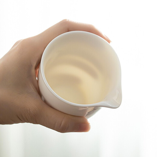 SUSHI CERAMICS Kung Fu Tea Set Dehua Mutton Fat Jade White Porcelain Cover Bowl Teapot Tea Washer Tea Can High-end Mid-Autumn Souvenir