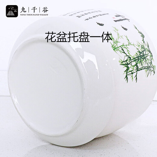 Jiuqiangu Ceramic Flower Pot Орхидея Большой размер 1 упаковка дома зеленые растения зеленые плющ fortune Tree Flower Pot Creative простой китайский стиль 3895