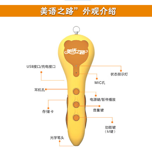 美语之路点读笔让英语学习更容易专业人员配音 磨出我的英文耳朵小学英语点读笔 儿童点读笔早教机美国小学英语 基础课程课本