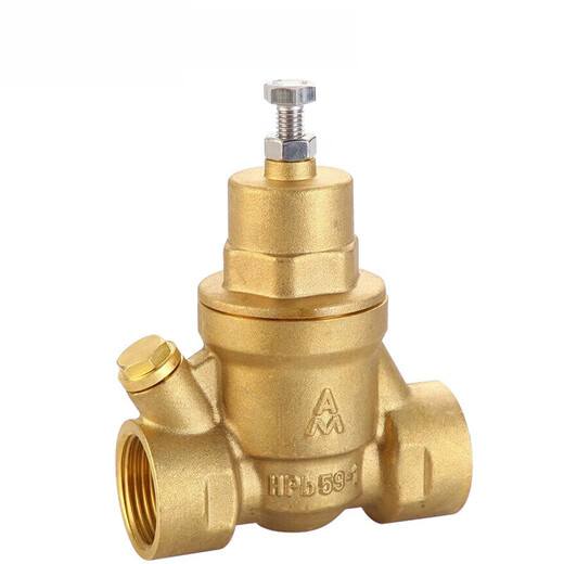 Válvula reductora de presión 719 Agua del grifo Hogar de latón de 6 puntos Doble alambre interno Medidor de agua Agua Medidor Presión frontal Brasa DN15 = 4 puntos