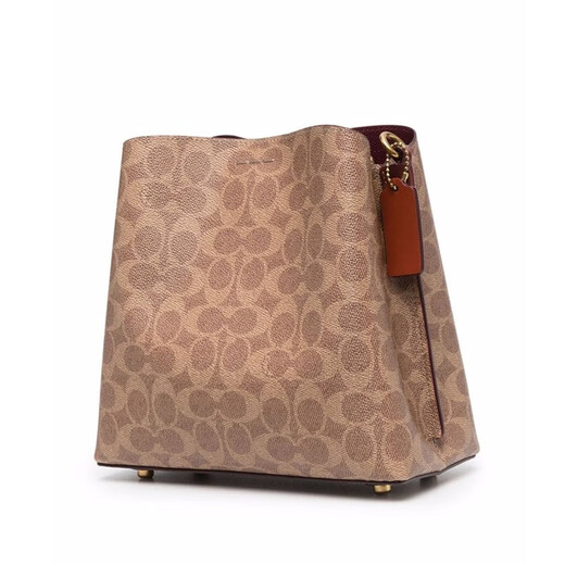 Coach (Coach) Frauen Theke Stil Willow Serie Bucket Bag Handtasche Mode One-Shoulder Crossbody Body Women's Bag Brown C3890B4NQ4 (22*11*22 cm)