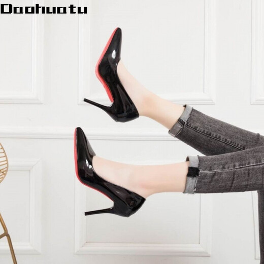 Daohuatu 45 large size men's shoes 20 autumn new pointed toe stiletto sexy women's high heels cross-dressing transvestite 43 gold 10cm 44
