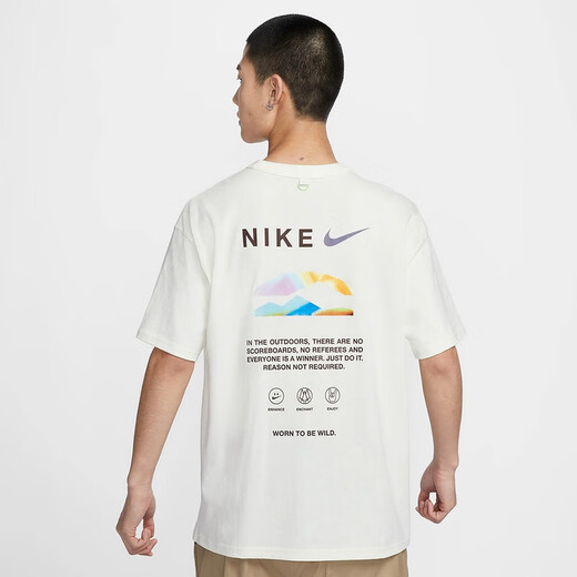 
Nike (NIKE) 2024 summer men's fashionable, comfortable, breathable, casual, sports short-sleeved T-shirt sportswear HF6172-133 2XL