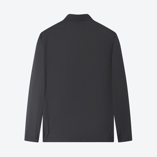 Qipai stand collar jacket men's spring and summer new casual dad jacket plaid jacquard 1JK70190 black L (175)