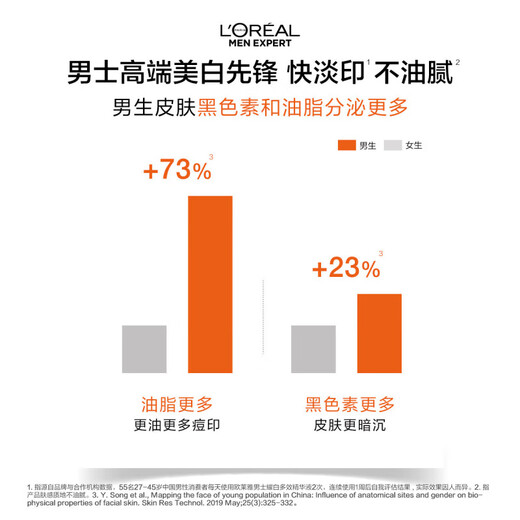 L'Oreal Men's Hydro Hyaluronic Acid Hydrating Moisturizing Set Gesichtsreinigungscreme Hautpflegeprodukte Geburtstagsgeschenk für Freund Whitening Absolute Cleansing + Cleansing + Essence