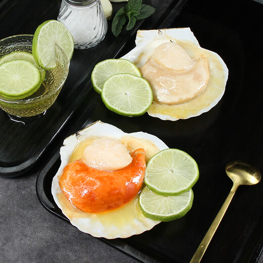 Fuhai Nishiki Sauce Half Shell Ezo Scallops 540g 6 pieces without sand hot pot barbecue ingredients seafood fresh shellfish gift