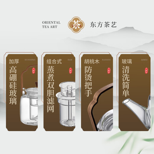 Yipot Tea Teapot Glass Thickened Tea Kettle Set High Temperature Resistant Household Scented Tea Kettle Tea Boiler Electric Ceramic Stove Set Thickened Heat Resistant Transparent Cooking Kettle 1000ml