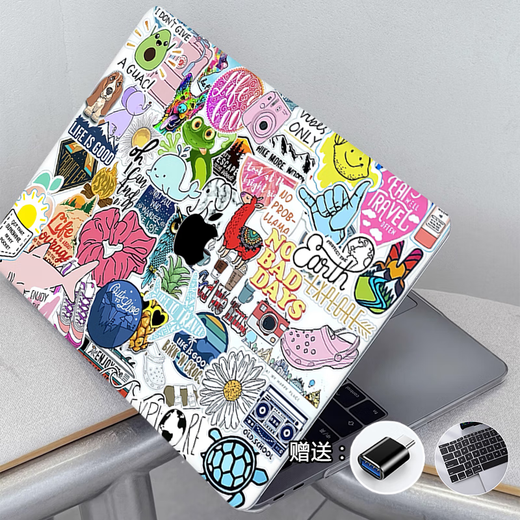 TLXT苹果macbookpro保护壳24款14寸macbookair13外壳15寸笔记本mac电脑轻薄m3配件13.3防磕2023保护套 「贴图」T699 赠粉色键盘膜+Type-c转接头 Air1