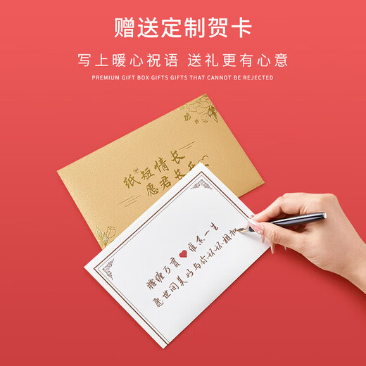 古士旗品牌男士钱包男长款真皮男式钱夹礼盒头层牛皮生日礼物送男友老公