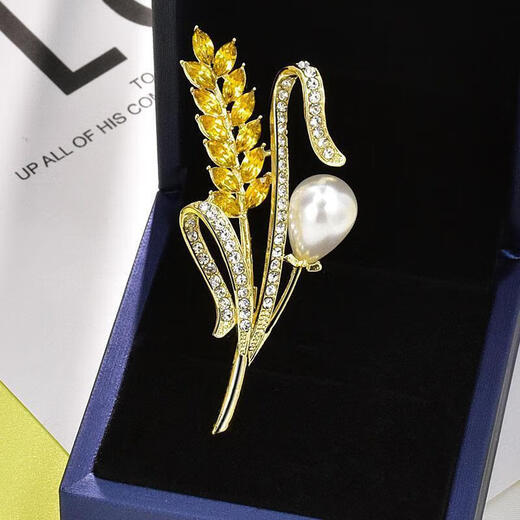 End of the World Fashion Designer Golden Wheat Corsage Men's Suit Brooch Women's Coat Pin Lapel Pin Decoration h Style 4