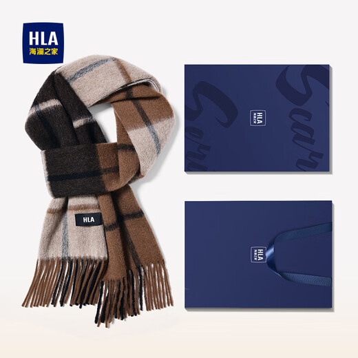 Heilan House (HLA) scarves for men and women new winter pure wool scarf gift box gift for boyfriend and dad
