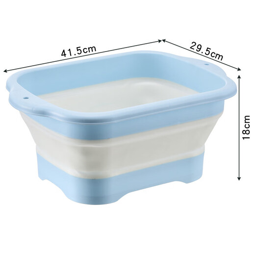 Du Zhunyu Pet Dog Bathtub Foldable Puppy Cat Bathtub Small Dog Teddy Corgi Special Bathtub Bath Bucket 7Jin Jin equals 0.5kg Inner sky blue Foldable with drain outlet