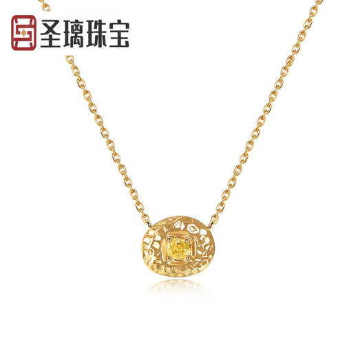 Holy glass VENTIGA/Vatican natural 18k gold diamond necklace clavicle chain pendant wishing pool gold color diamond pendant