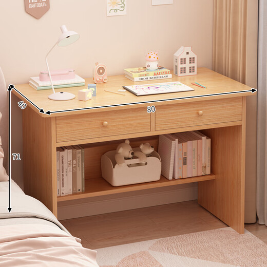 Xinyouliangjia computer desk desk with drawer small table study desk makeup table A093 80 pastoral oak color