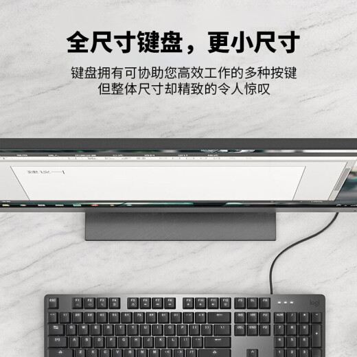 罗技（Logitech）K845机械键盘有线键盘游戏键盘办公全尺寸电竞发光吃鸡键盘办公用品WF13A K845海洋主题机械键盘 红轴【30%用户选择】