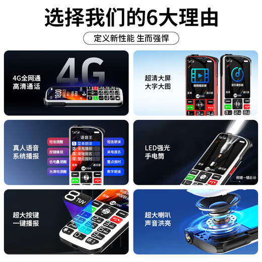 LECOO Lenovo L2 Glacier White 4G Full Netcom Elderly Mobile Phone Dual SIM Dual Standby Super Long Standby Big Characters Loud Big Button Elderly Phone Student Backup Function Phone