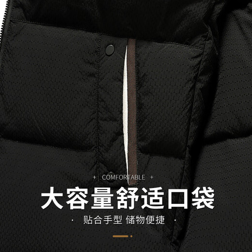 Flying in the Snow Men's Down Jacket Duck Down Stand Collar Vest Autumn and Winter Warmth and Cold Protection Fashionable Loose Down Vest 185