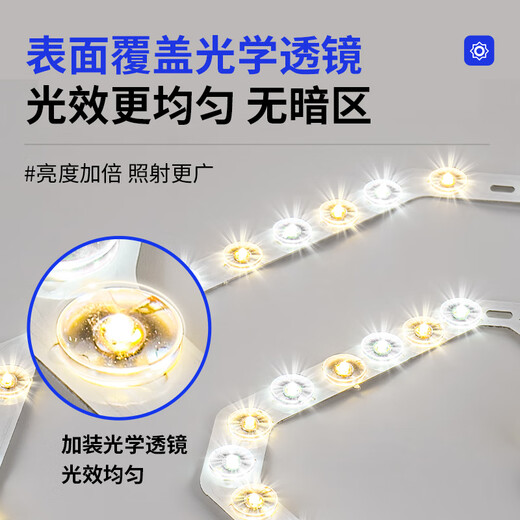 Micro LED ceiling lamp wick round modified light panel modified light source ring replacement lamp strip household lamp panel lens 19.8cm white light 36W other other