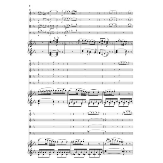 亨乐原版 莫扎特 柔板和回旋曲KV617 玻璃琴（钢琴）长笛双簧管中提琴和大提琴 总分谱 Mozart Adagio und Rondo K. 617  HN677