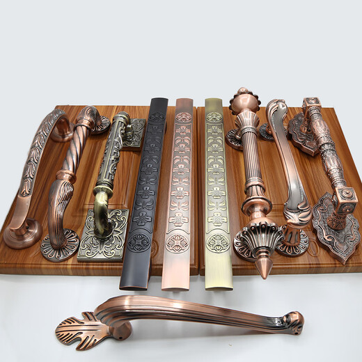 XMSJ Europäische antike Bronze-Holztür Großes Griff Villa Doppeltür Retro-Türgriff Apartment Hotel Offener großer Griff 9889 Qinggu-to-Total Länge 420 mm