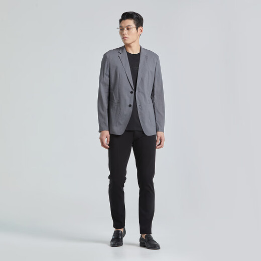 利郎空调服西服男外套轻薄凉爽皮肤衣24夏季 浅灰 180/92A 