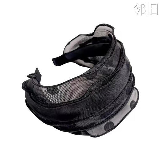 Hua Mu Rong autumn and winter white hair artifact headband for women to cover white hair, wide-brimmed hairpin, wide headband, internet celebrity hairband, headband, polka dot blue hairband